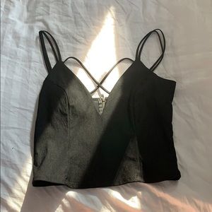 Cropped spaghetti strap